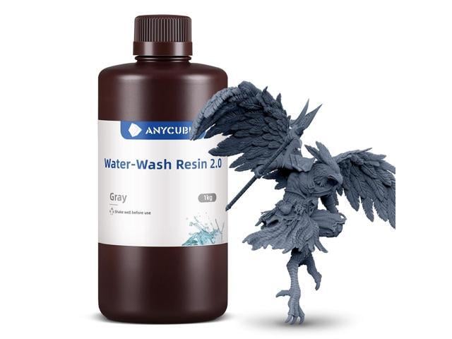 ANYCUBIC 3D Printer Resin, Water Washable Resin 2.0, No Need Extra Alcohol and Easy to Clean, Fast Curing, Low Odor, Wide Compatibility for All LCD...